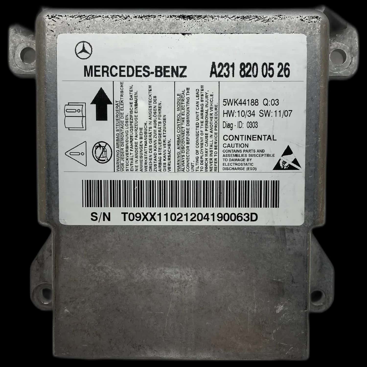 Mercedes-Benz SL R231 Airbag-Steuergerät Reparatur