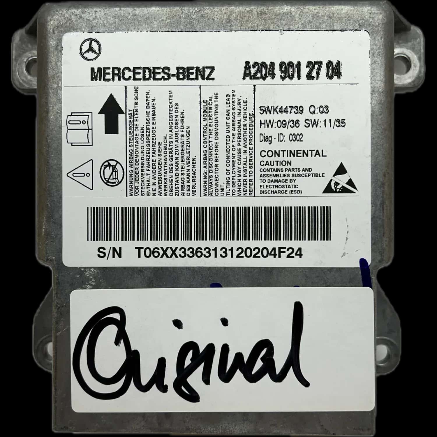 Mercedes-Benz C-Klasse S204 T-Modell Airbag-Steuergerät Reparatur