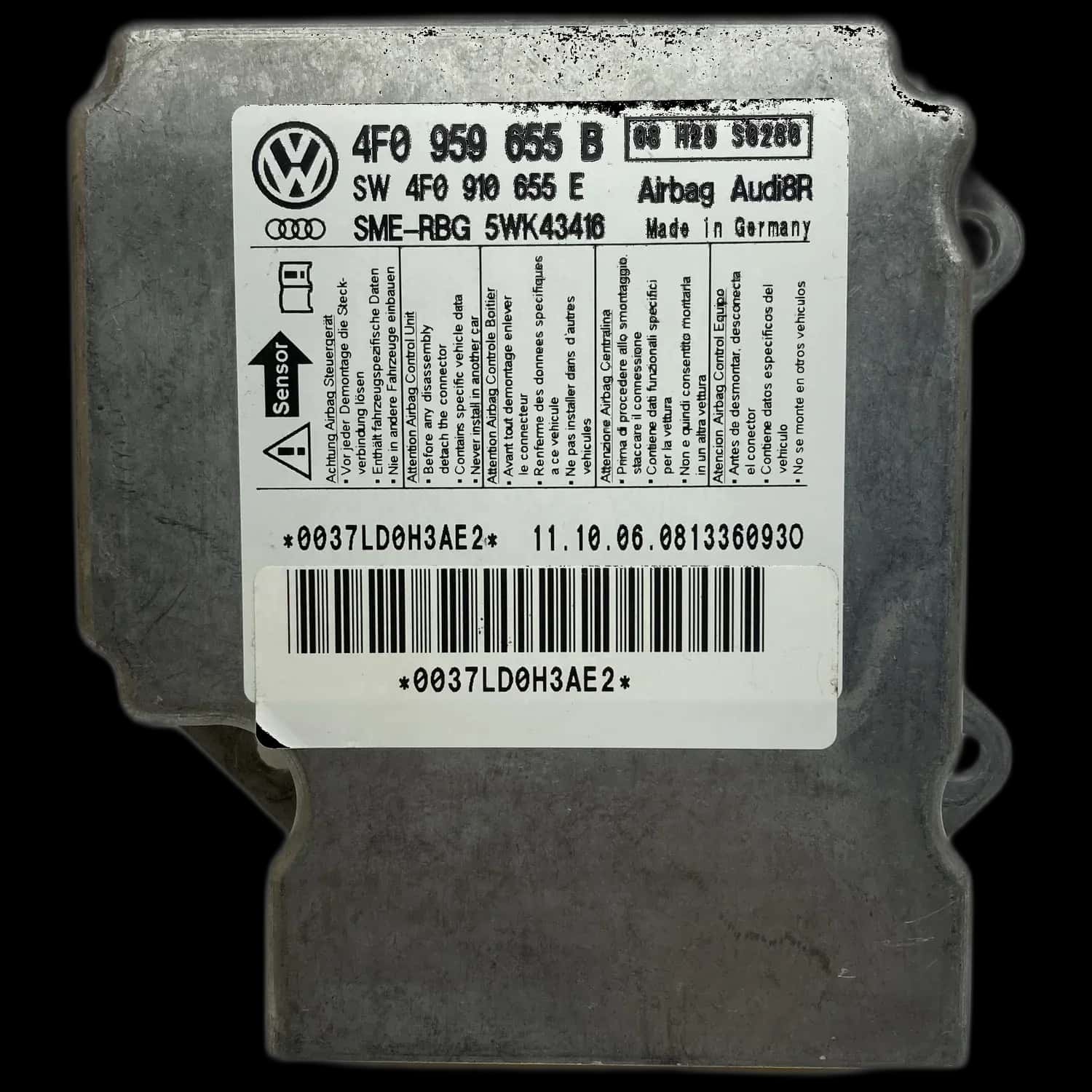 Audi A6 C6 4F Airbag-Steuergerät Reparatur
