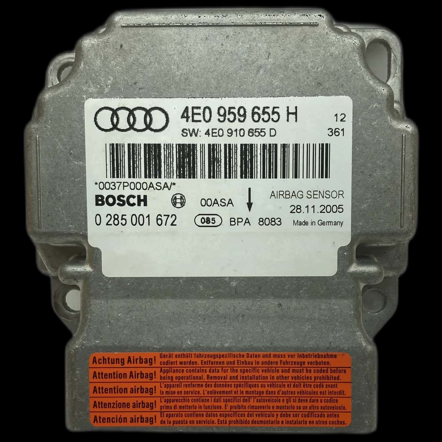 Audi S8 D3 Airbag-Steuergerät Reparatur