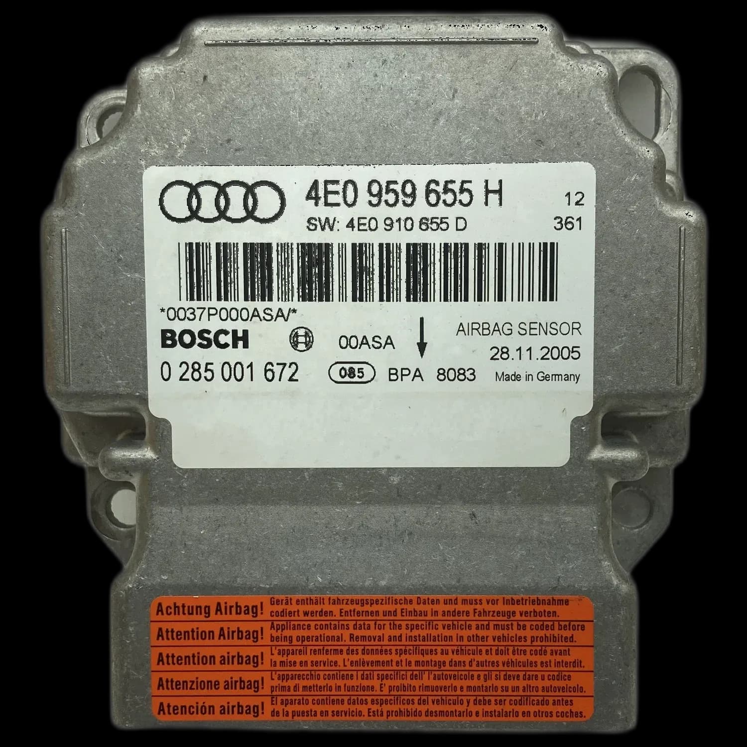 Audi S8 D3 Airbag-Steuergerät Reparatur