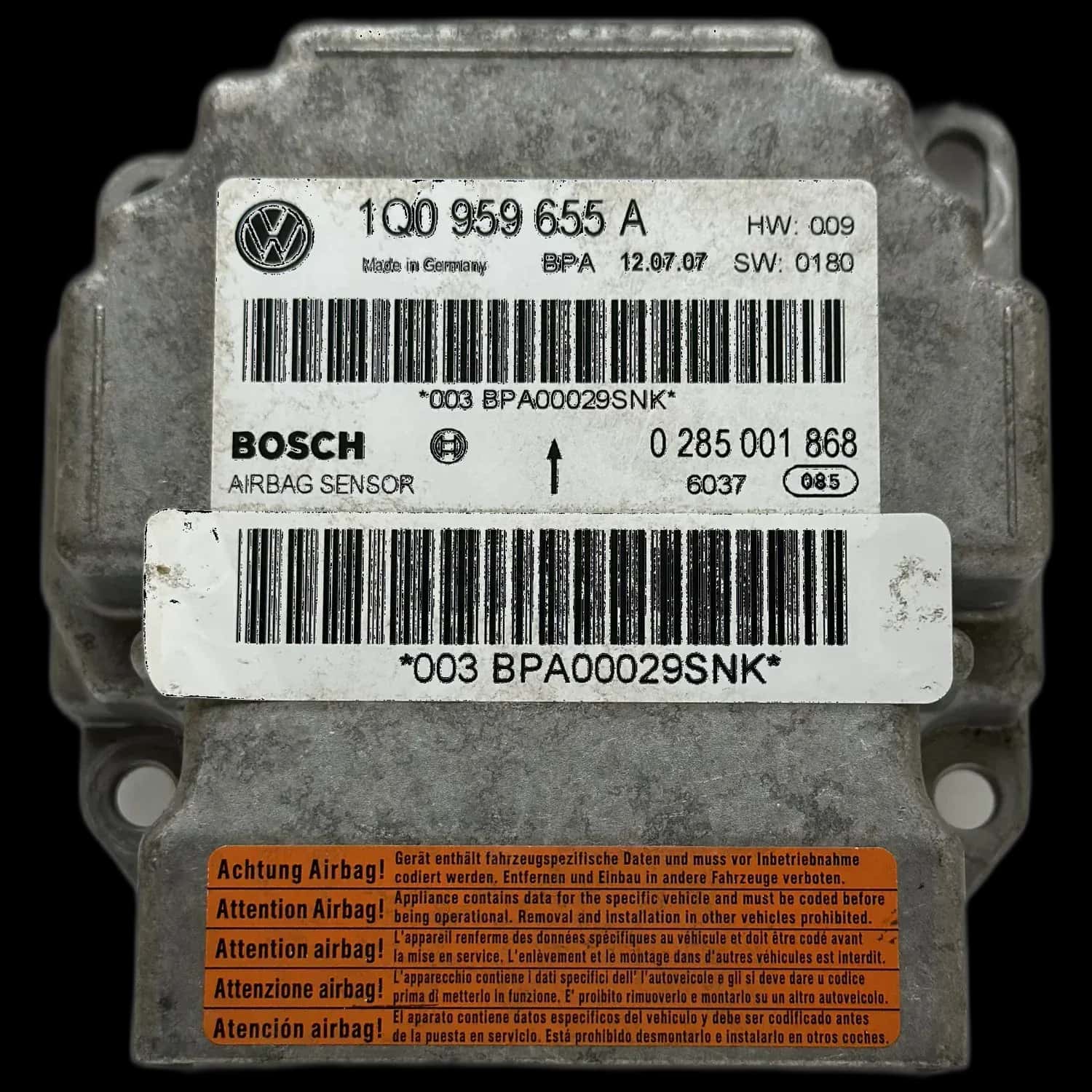 Volkswagen Eos 1F Airbag-Steuergerät Reparatur