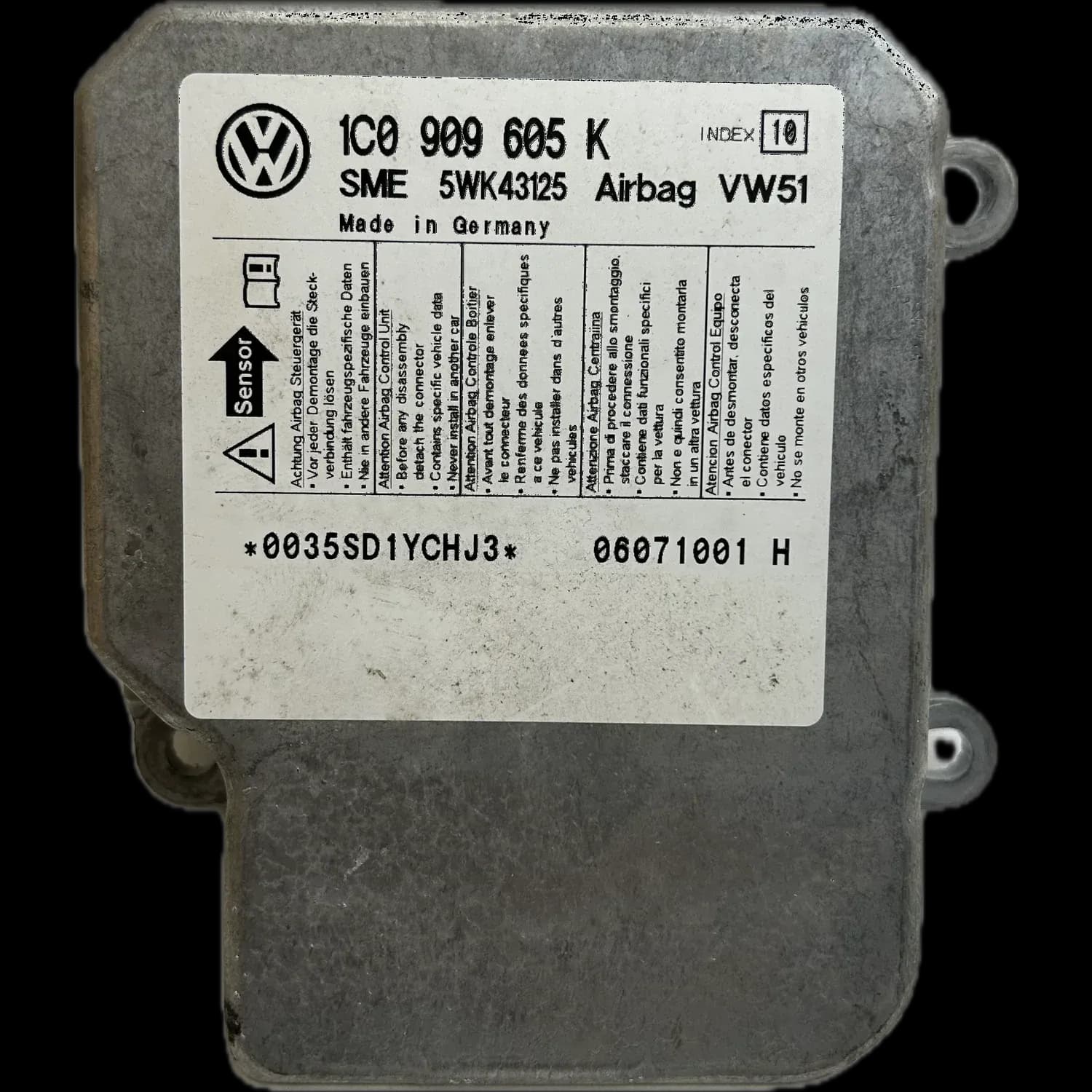 Skoda Roomster Mk1 Airbag-Steuergerät Reparatur
