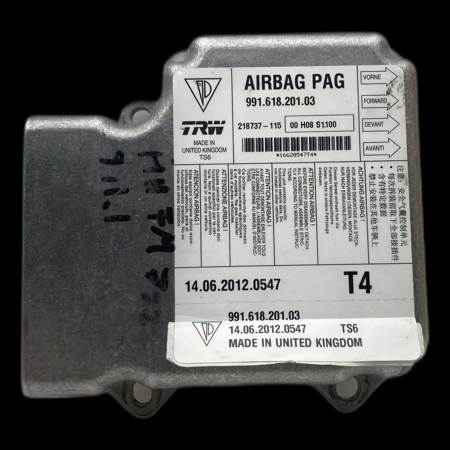 Porsche 911 991 Airbag-Steuergerät Reparatur
