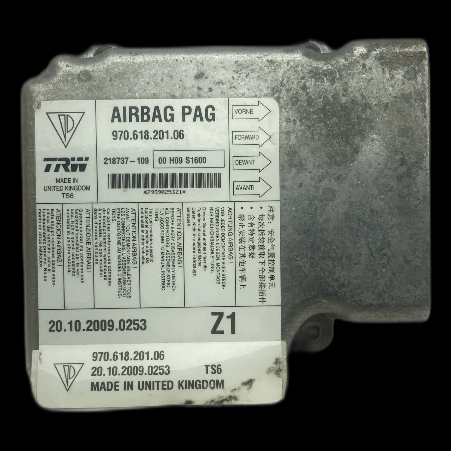 Porsche Panamera 970 Airbag-Steuergerät Reparatur