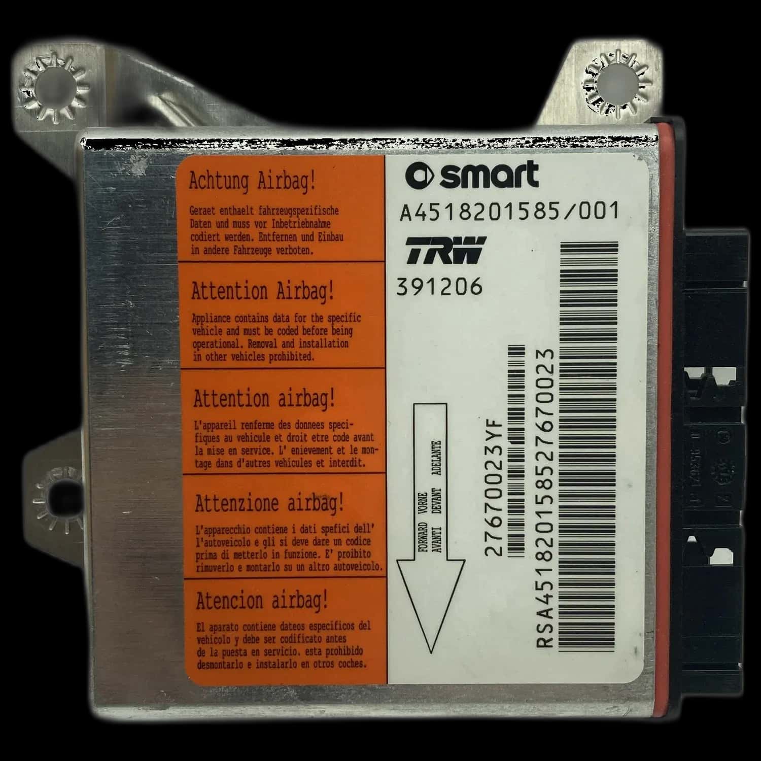 Smart Fortwo C451 Airbag-Steuergerät Reparatur