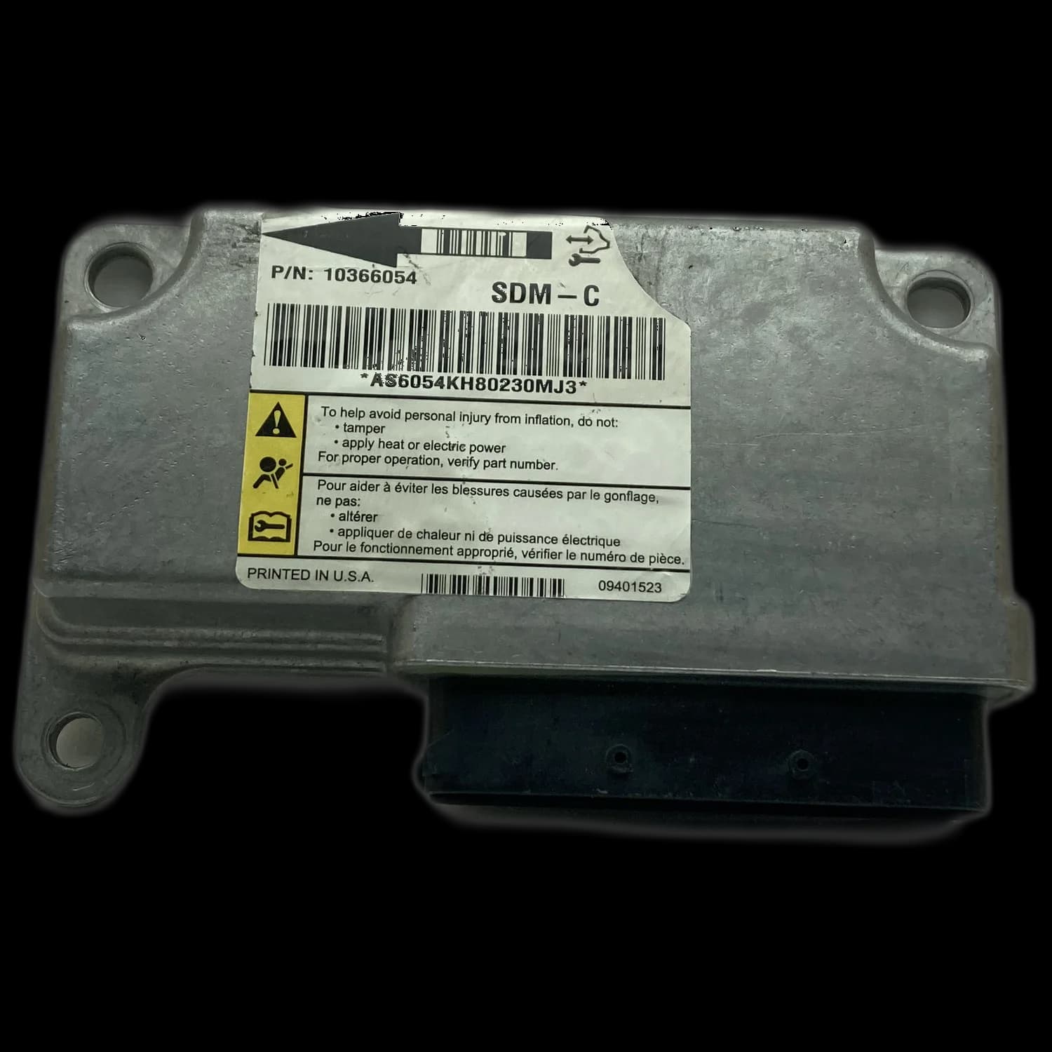 Airbag-Steuergerät 10366054, Etikett