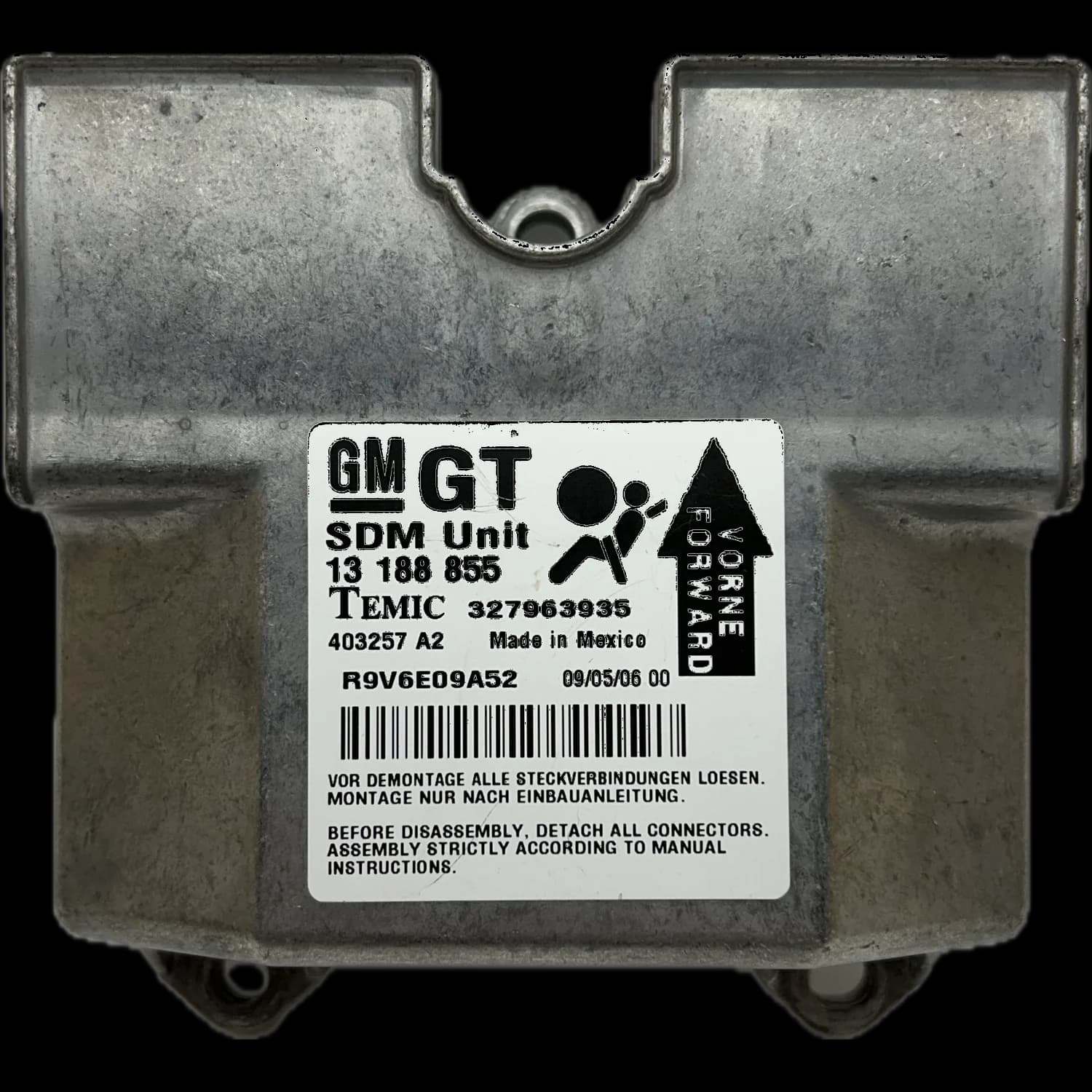 Airbag-Steuergerät 13188855, Etikett