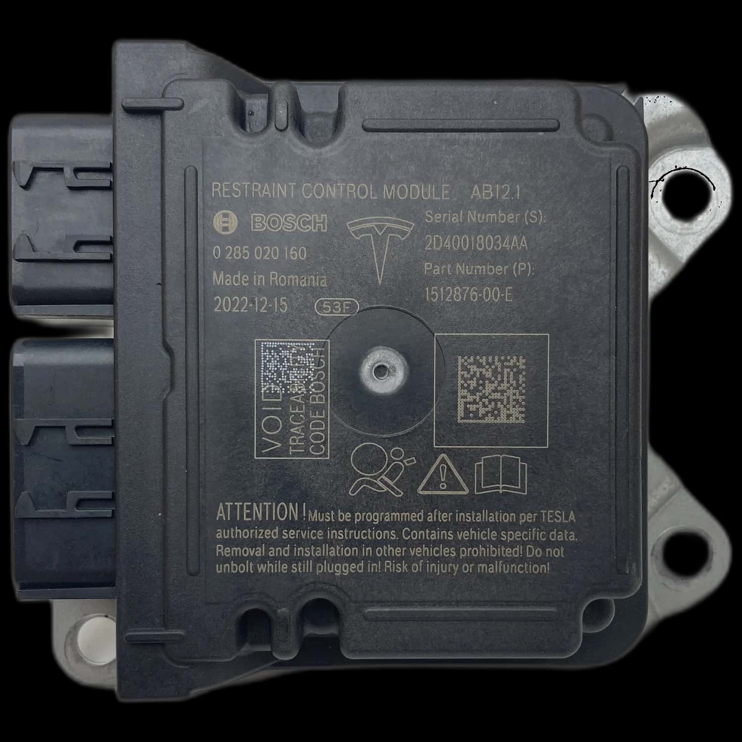 Tesla Model Y Airbag-Steuergerät Reparatur