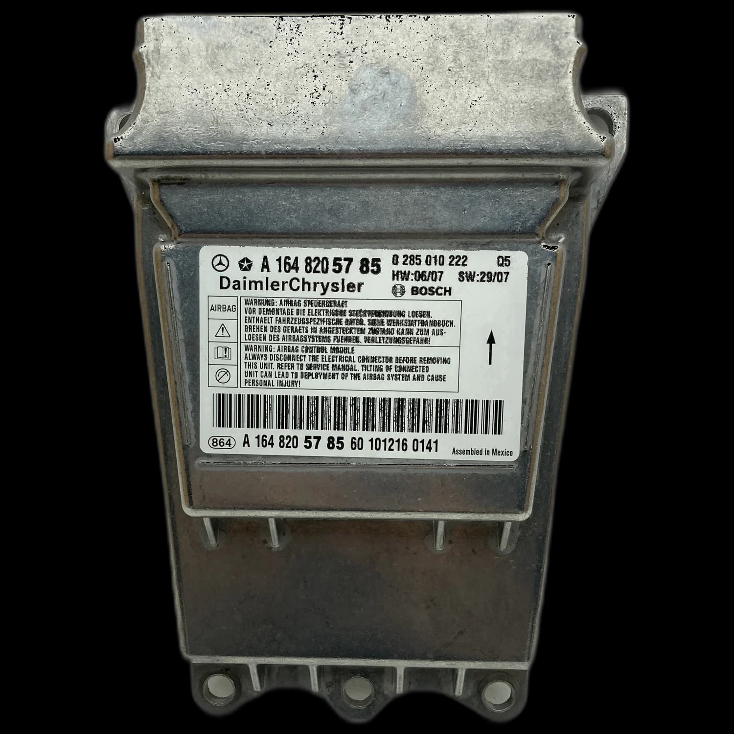 Airbag-Steuergerät A 164 820 57 85, Etikett