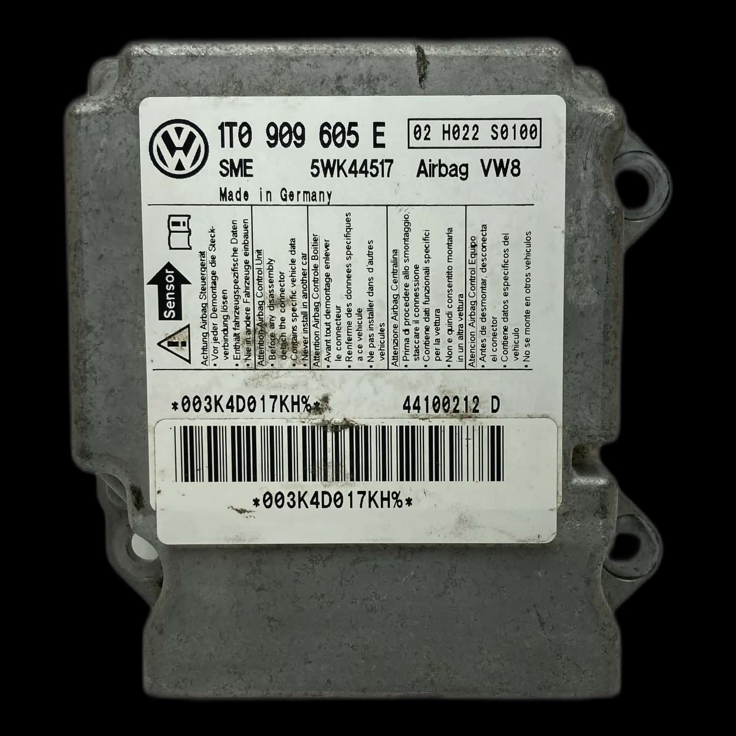 Volkswagen Touran 1T Airbag-Steuergerät Reparatur
