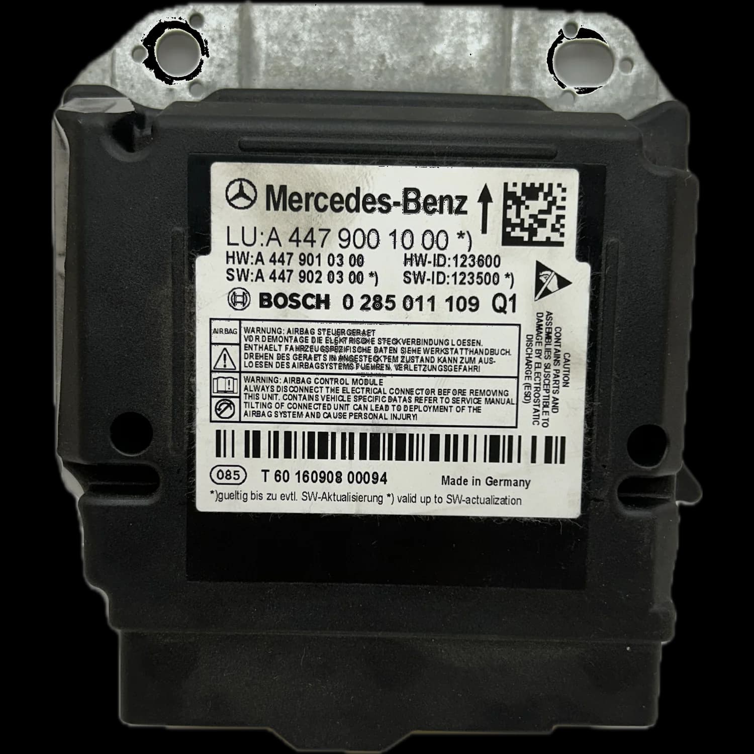Airbag-Steuergerät A 447 900 10 00, Etikett