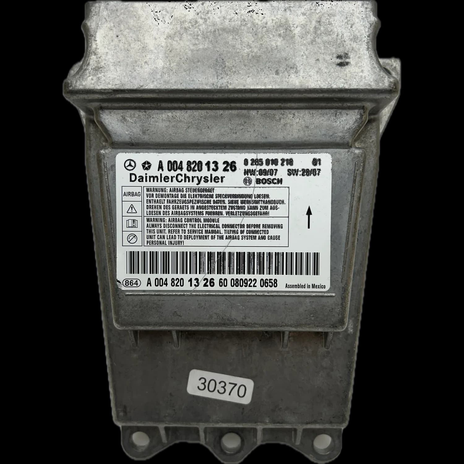 Airbag-Steuergerät A0048201326, Etikett