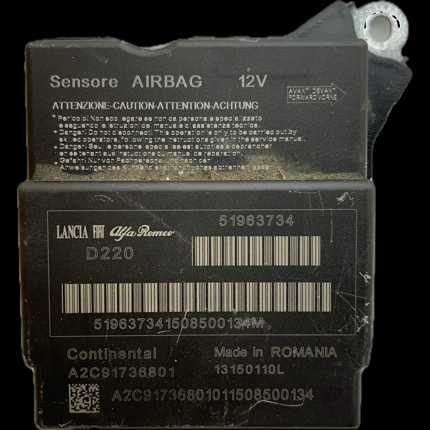 Airbag-Steuergerät 51963734, Etikett