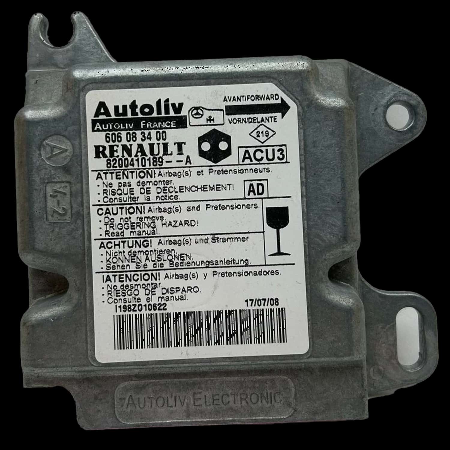 Renault Kangoo I Airbag-Steuergerät Reparatur