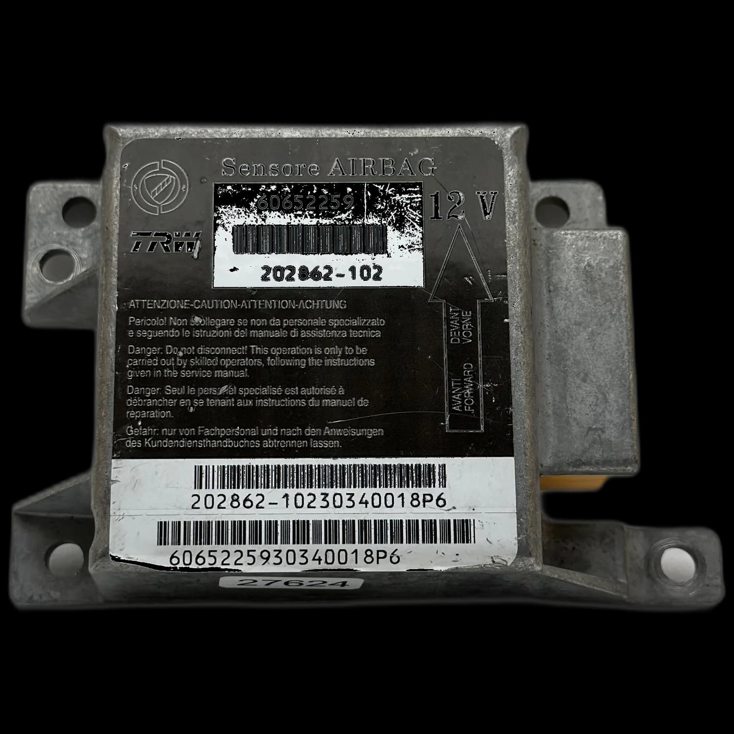 Airbag-Steuergerät 60652259, Etikett