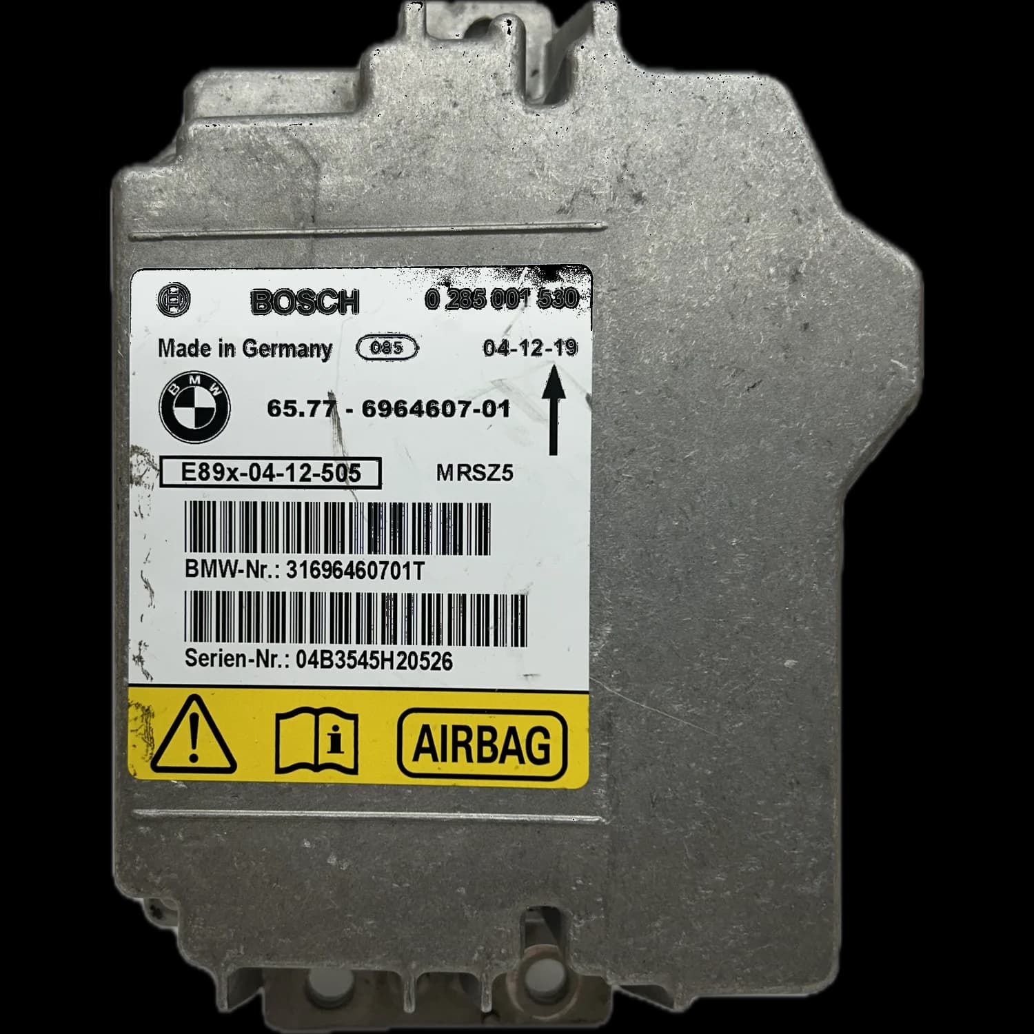 Airbag-Steuergerät 6577-6964607-01, Etikett