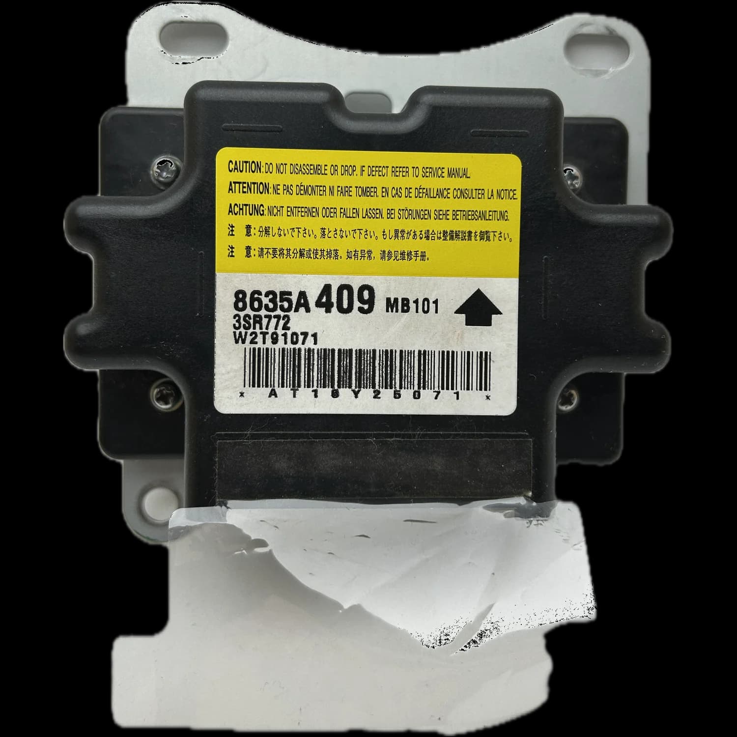 Airbag-Steuergerät 8635A409MB101, Etikett