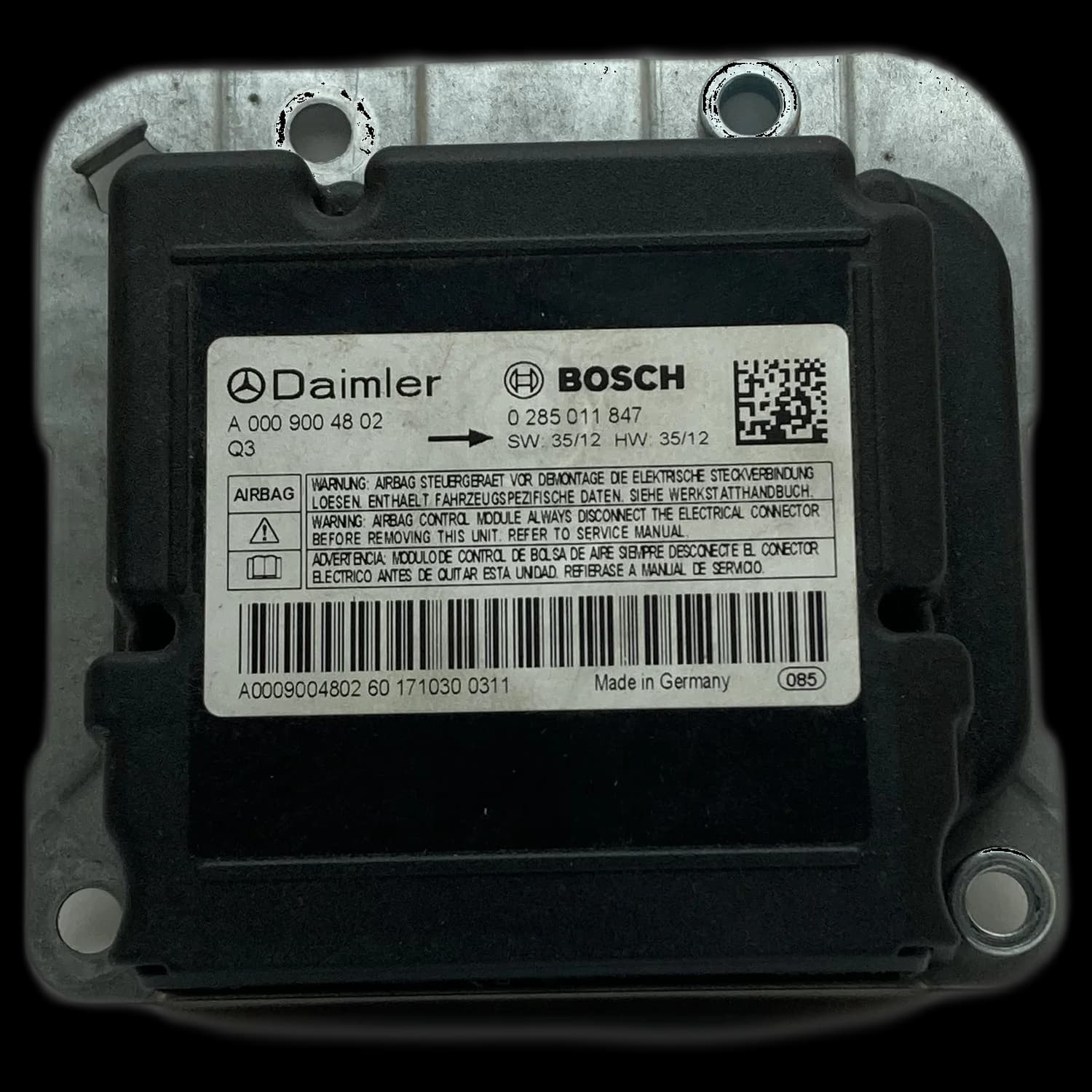 Airbag-Steuergerät A0009004802, Etikett