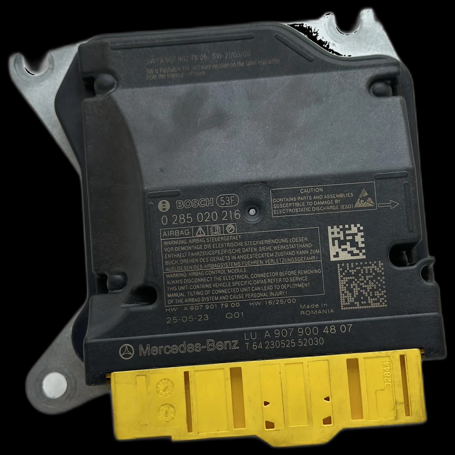 Airbag-Steuergerät A 907 900 48 07, Etikett