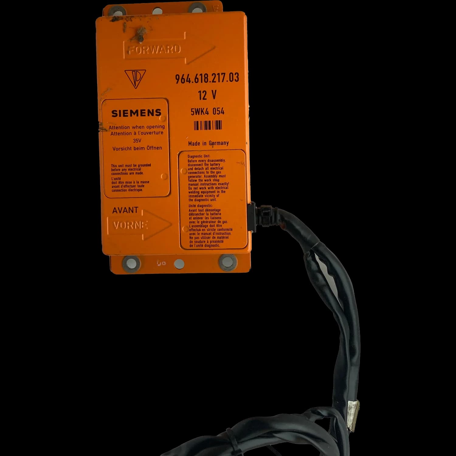 Airbag-Steuergerät 964.618.217.03, Etikett