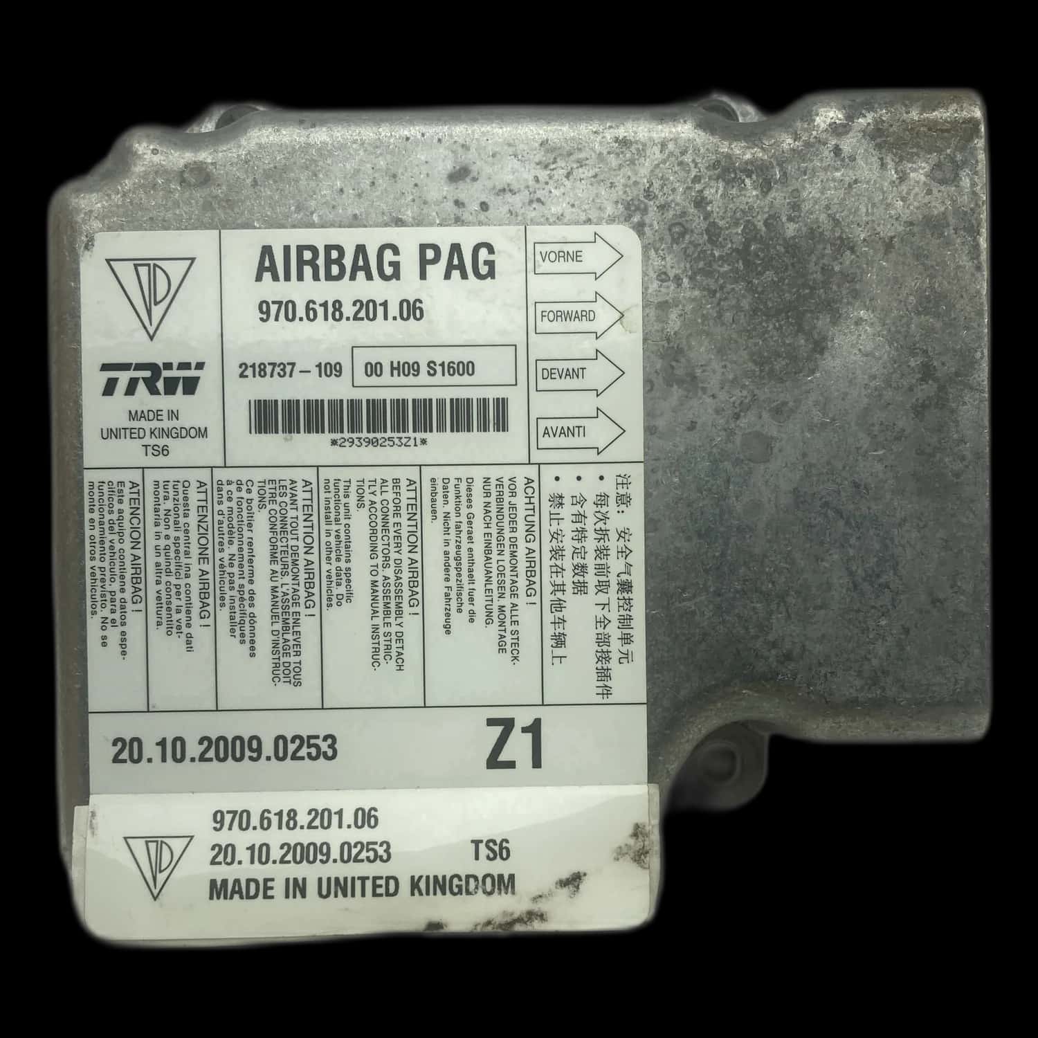 Porsche Panamera 970 Airbag-Steuergerät Reparatur