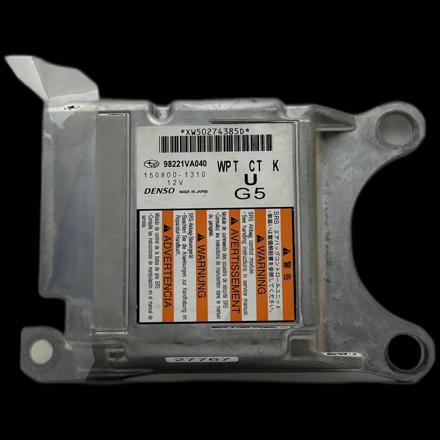 Airbag-Steuergerät 98221VA040, Etikett