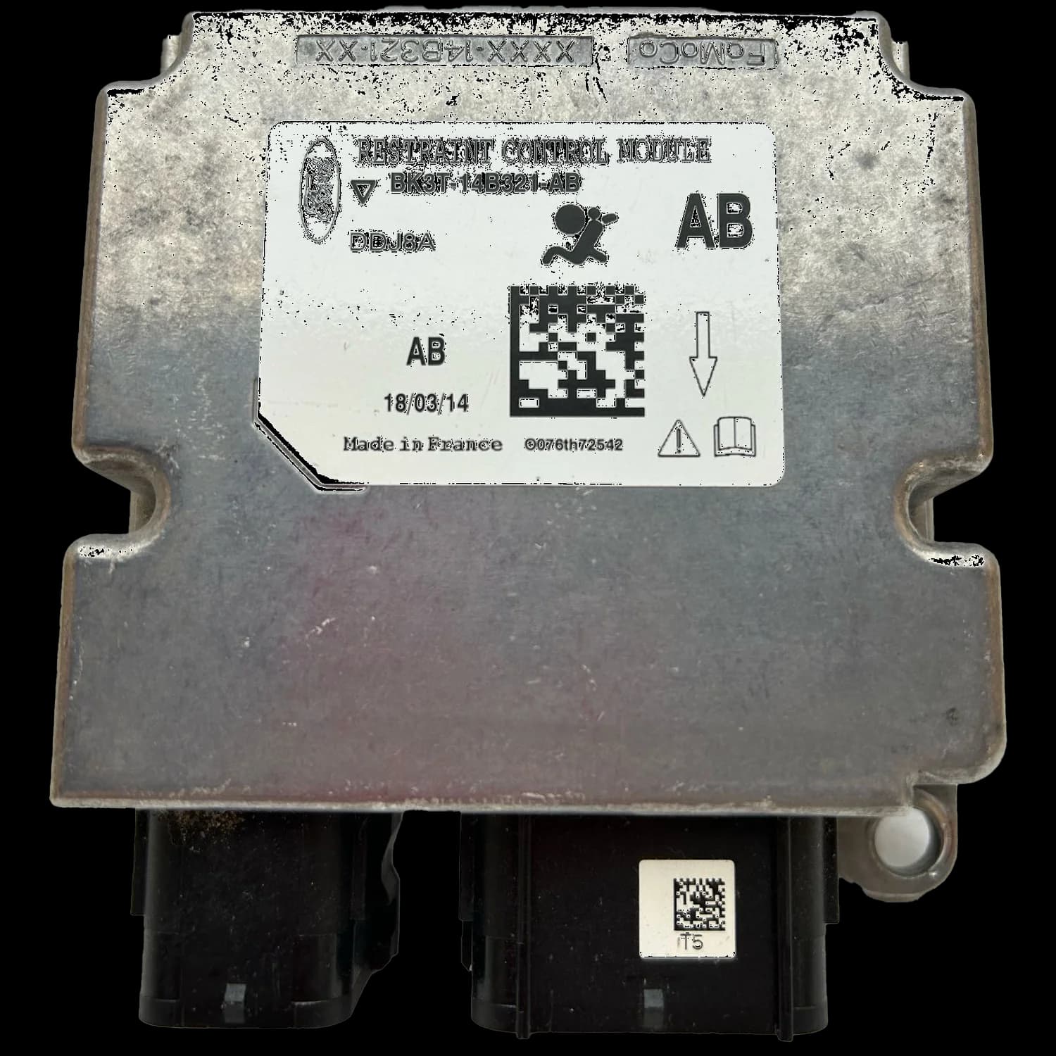 Airbag-Steuergerät BK3T-14B321-AC, Etikett