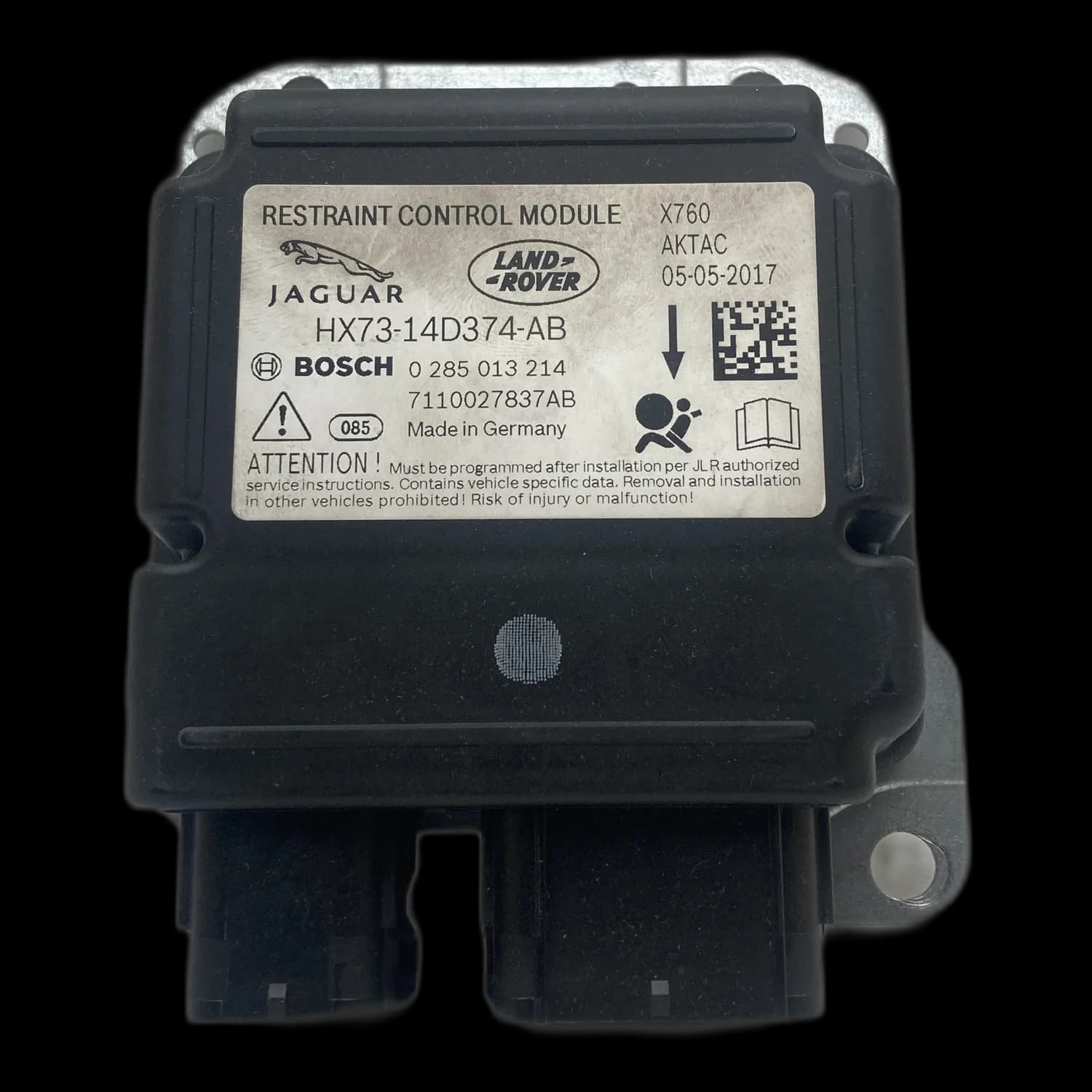 Airbag-Steuergerät HX73-14D374-AB, Etikett