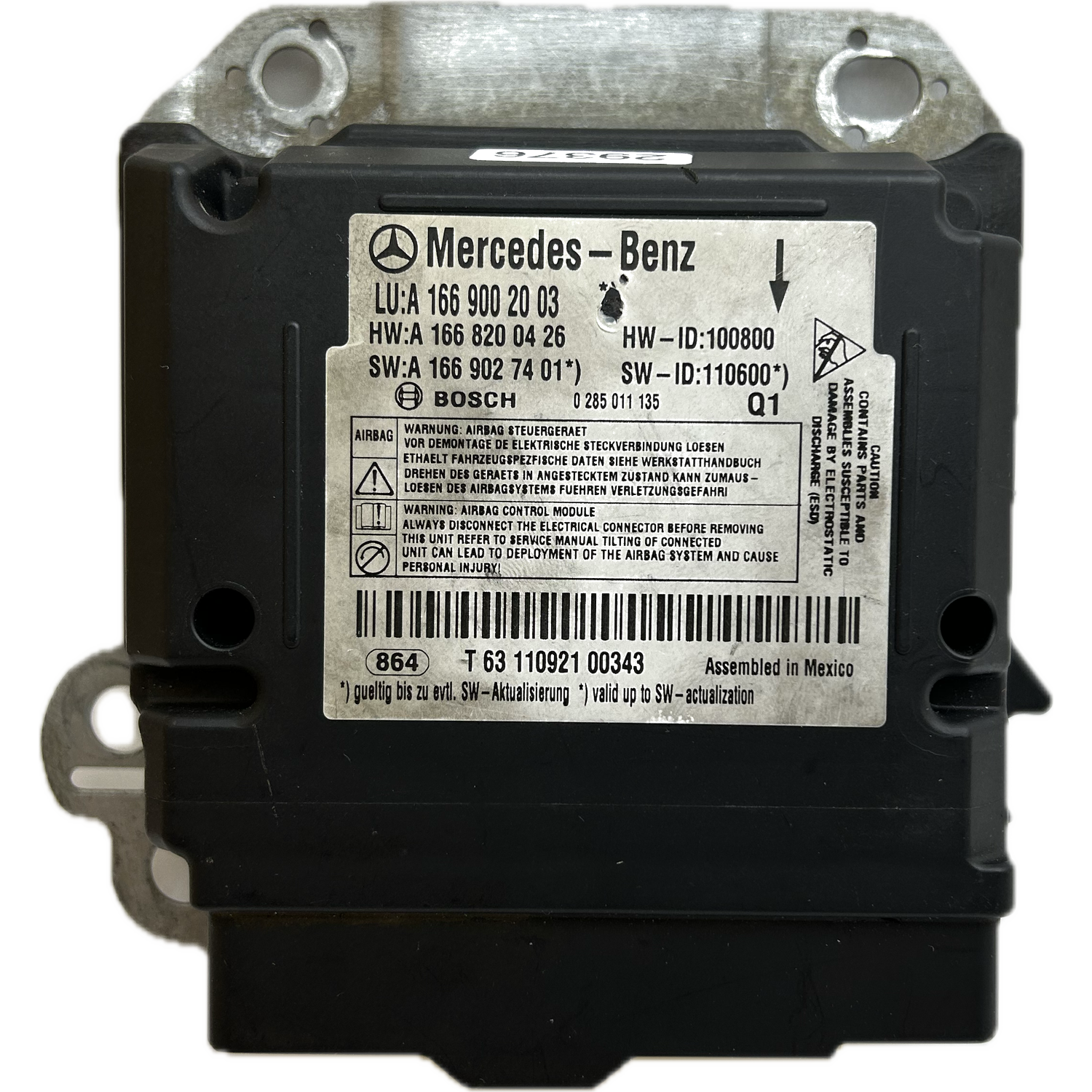 Mercedes-Benz ML W166 Airbag-Steuergerät Reparatur