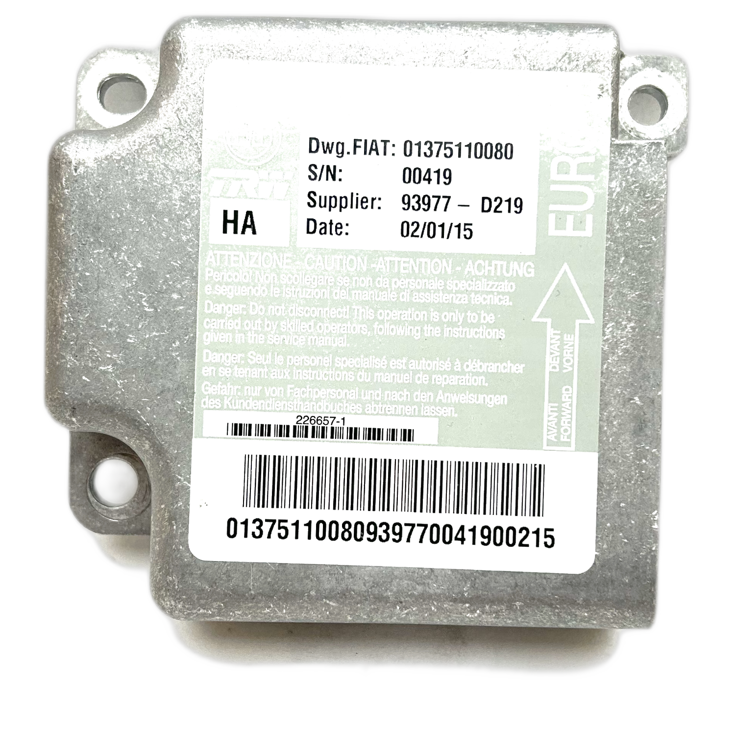 Fiat Ducato 250 Airbag-Steuergerät Reparatur