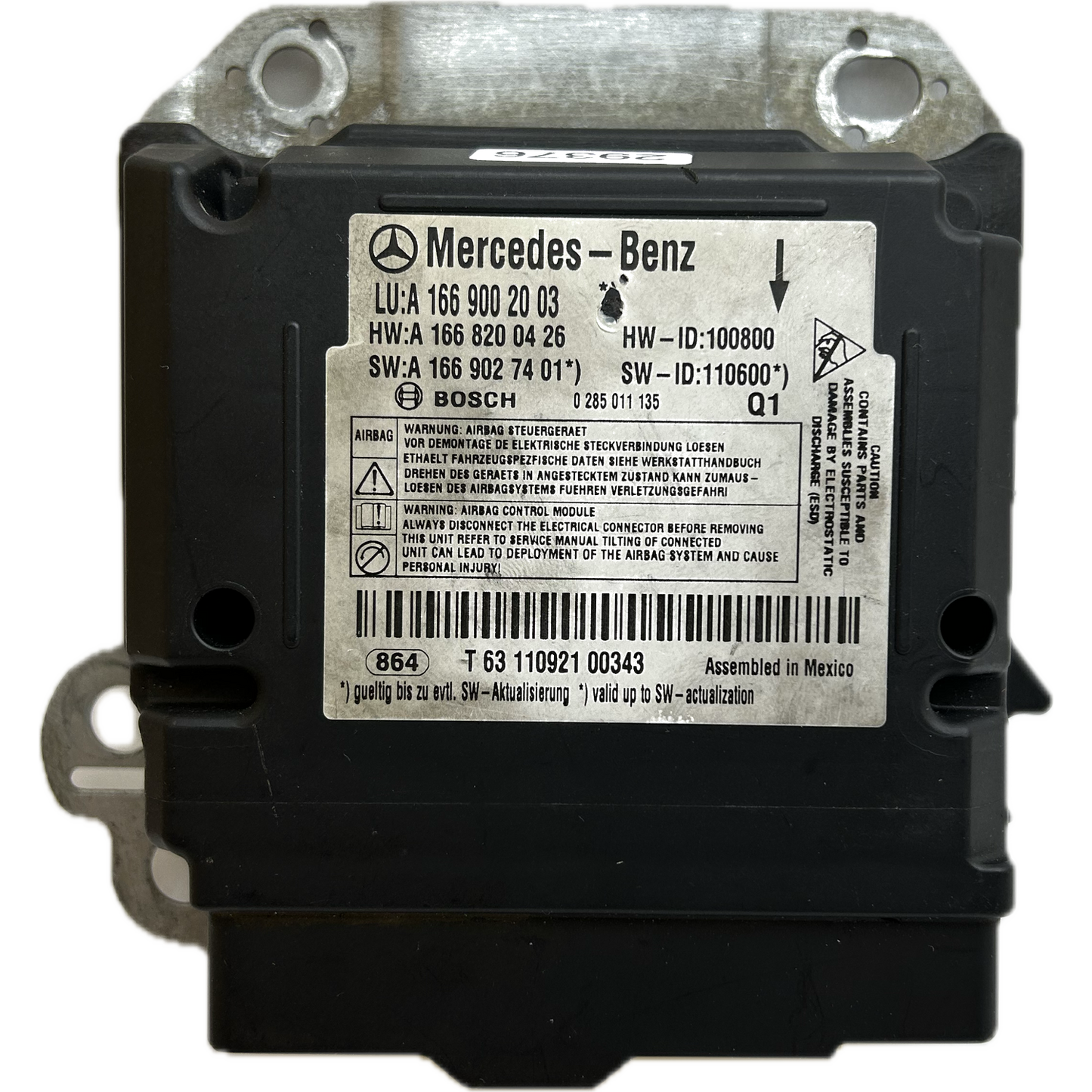 Mercedes-Benz GLE W166 Airbag-Steuergerät Reparatur