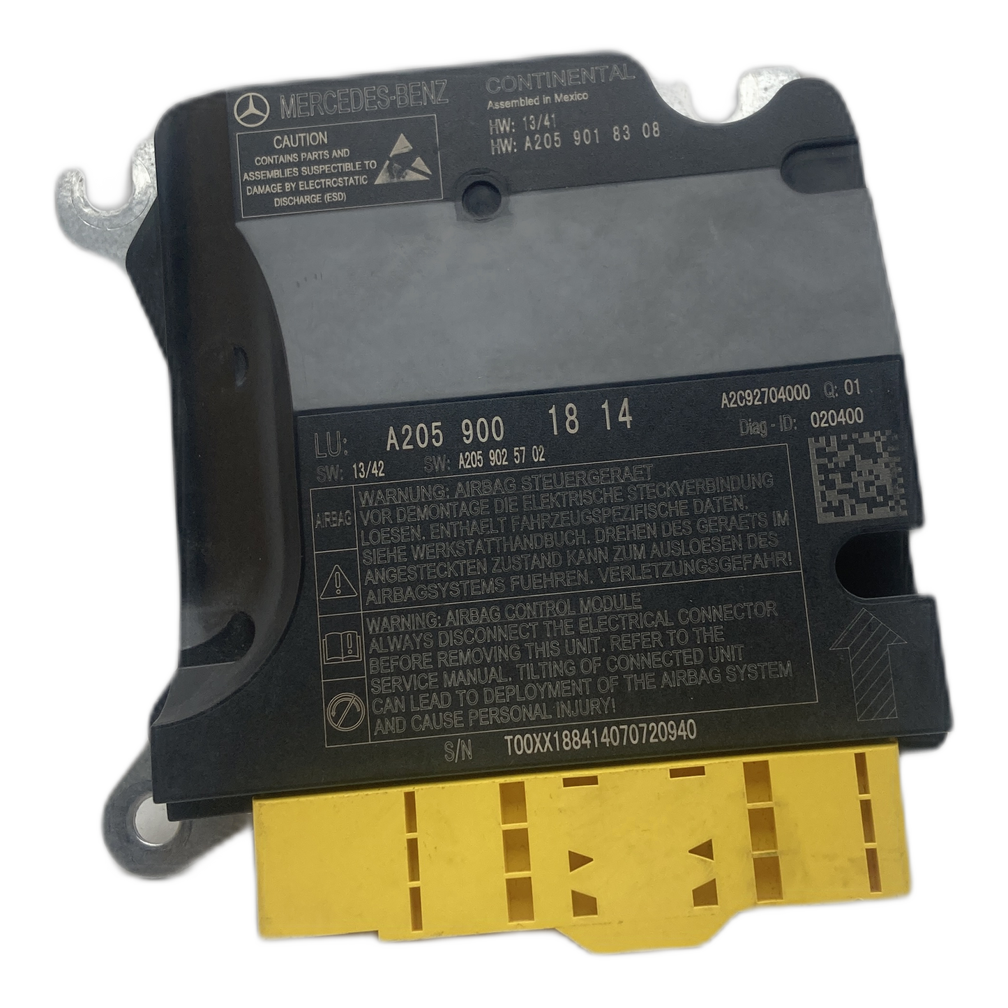 Mercedes-Benz C-Klasse S205 T-Modell Airbag-Steuergerät Reparatur