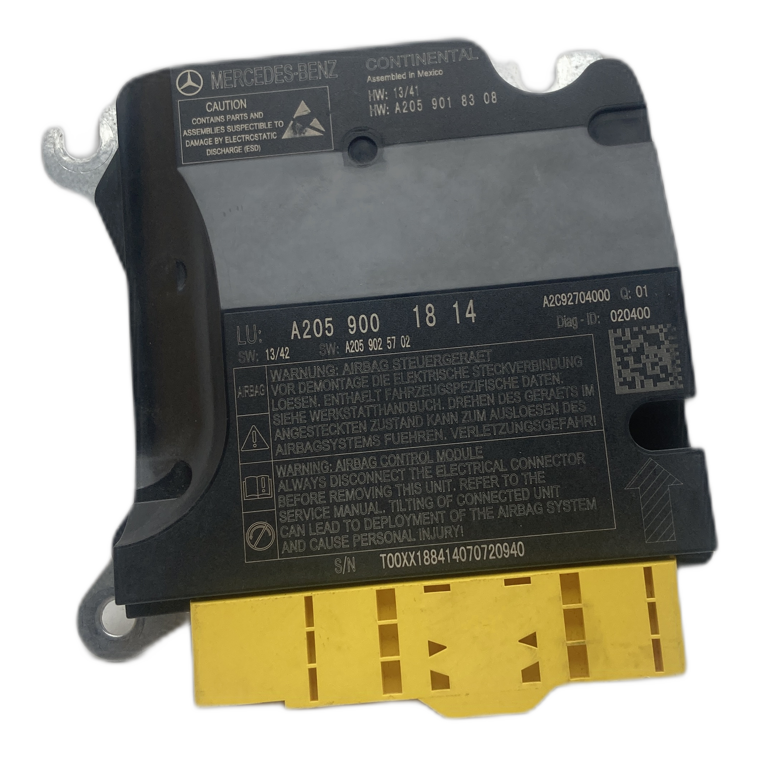 Mercedes-Benz C-Klasse S205 T-Modell Airbag-Steuergerät Reparatur